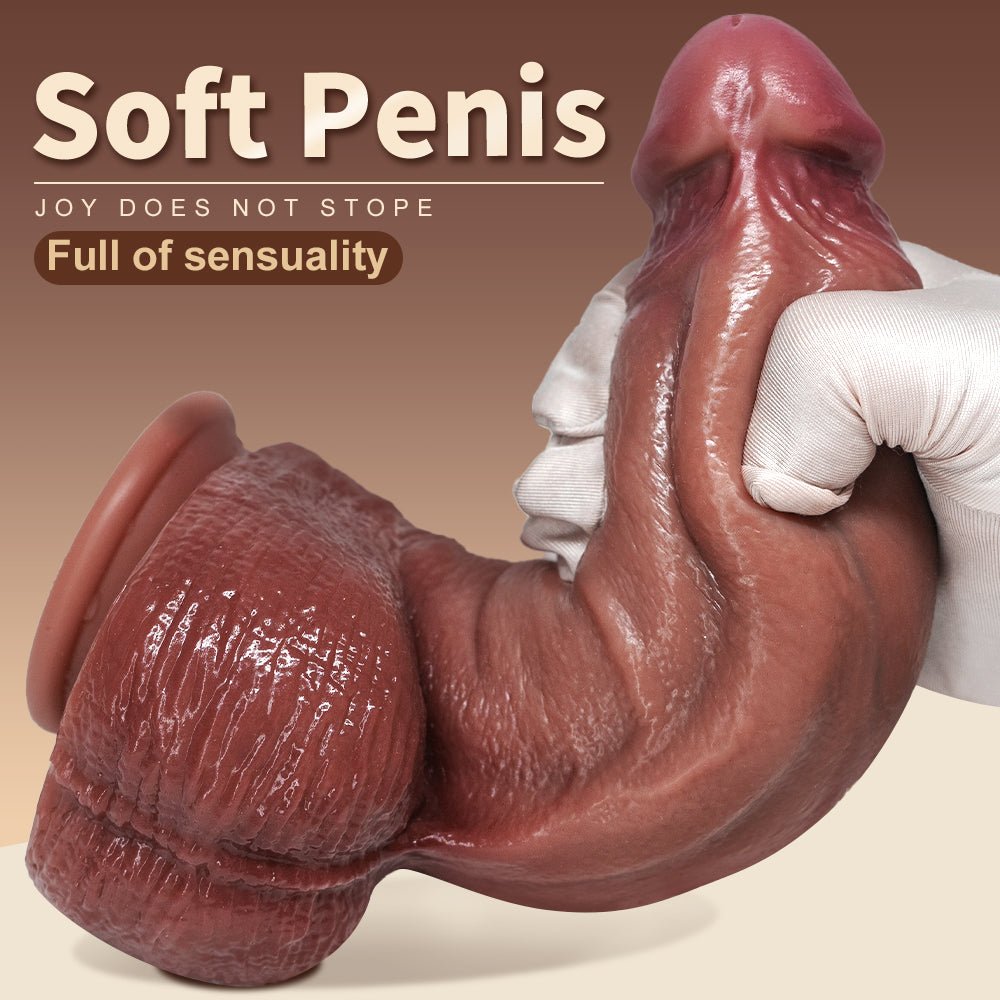 Realistic Silicone Dildo with Strong Suction Base and Lifelike Veins - Nightloom Sex Toy Shop