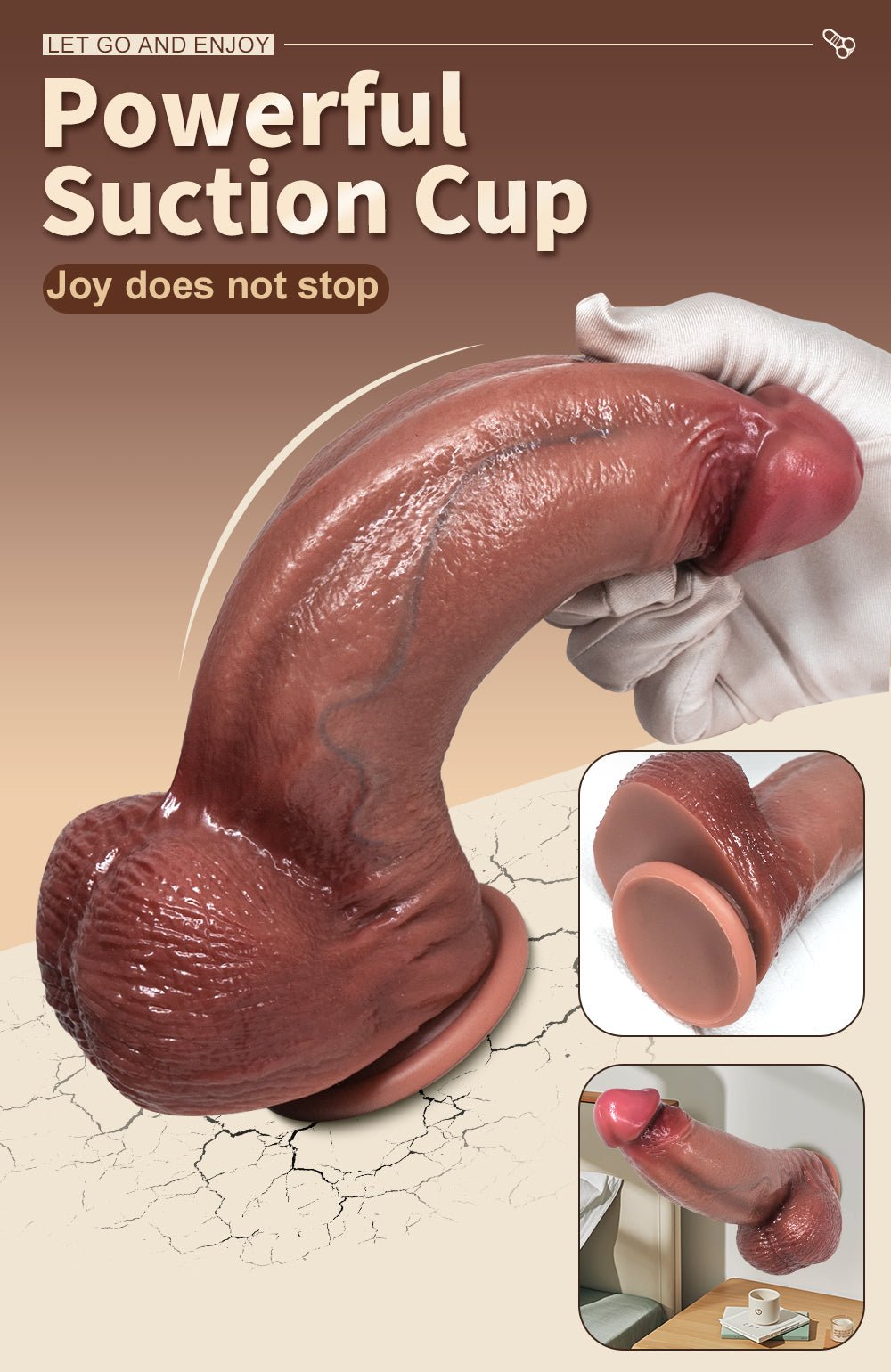 Realistic Silicone Dildo with Strong Suction Base and Lifelike Veins - Nightloom Sex Toy Shop