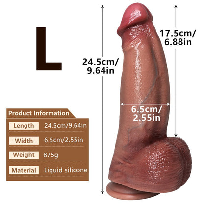 Realistic Silicone Dildo with Strong Suction Base and Lifelike Veins - Nightloom Sex Toy Shop