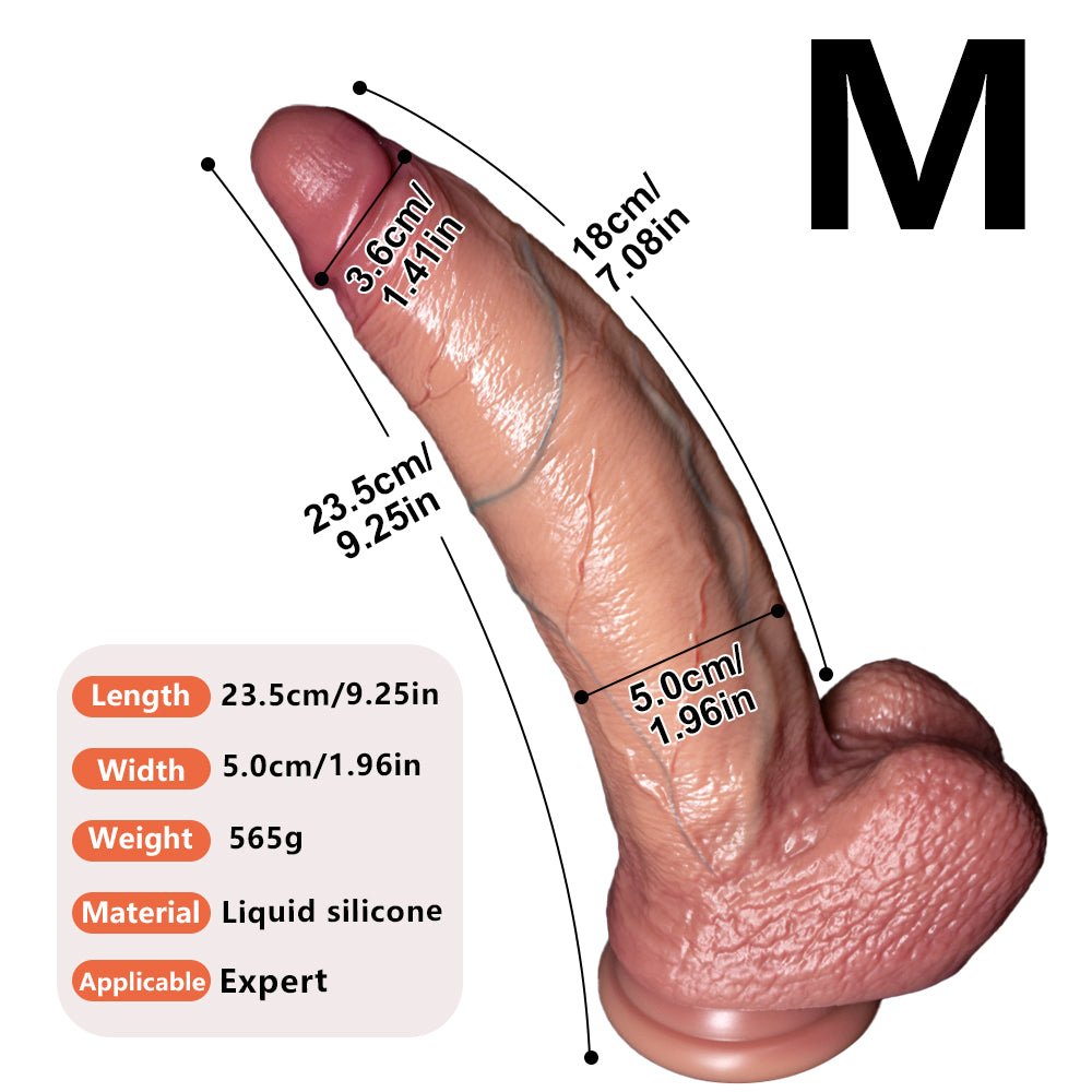 Realistic Silicone Model Dildo – Soft Textured Design with Suction Base - Nightloom Sex Toy Shop