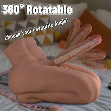 realistic tpe extra long penis kneeling male sex doll with 360-degree rotation