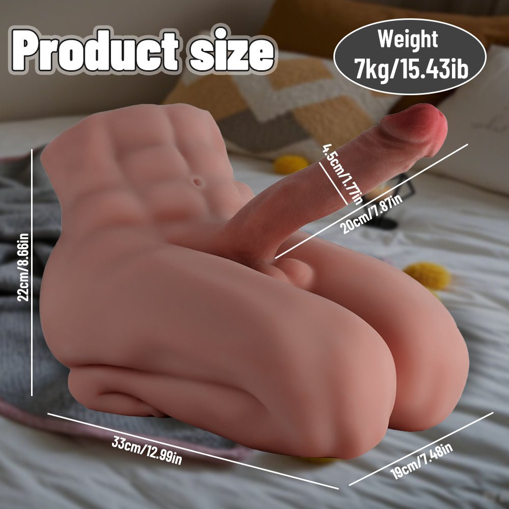 realistic tpe extra long penis kneeling male sex doll size chart