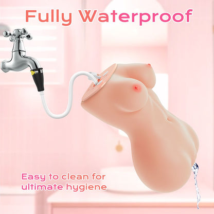 Realistic TPE flesh electric female sex doll with waterproof design