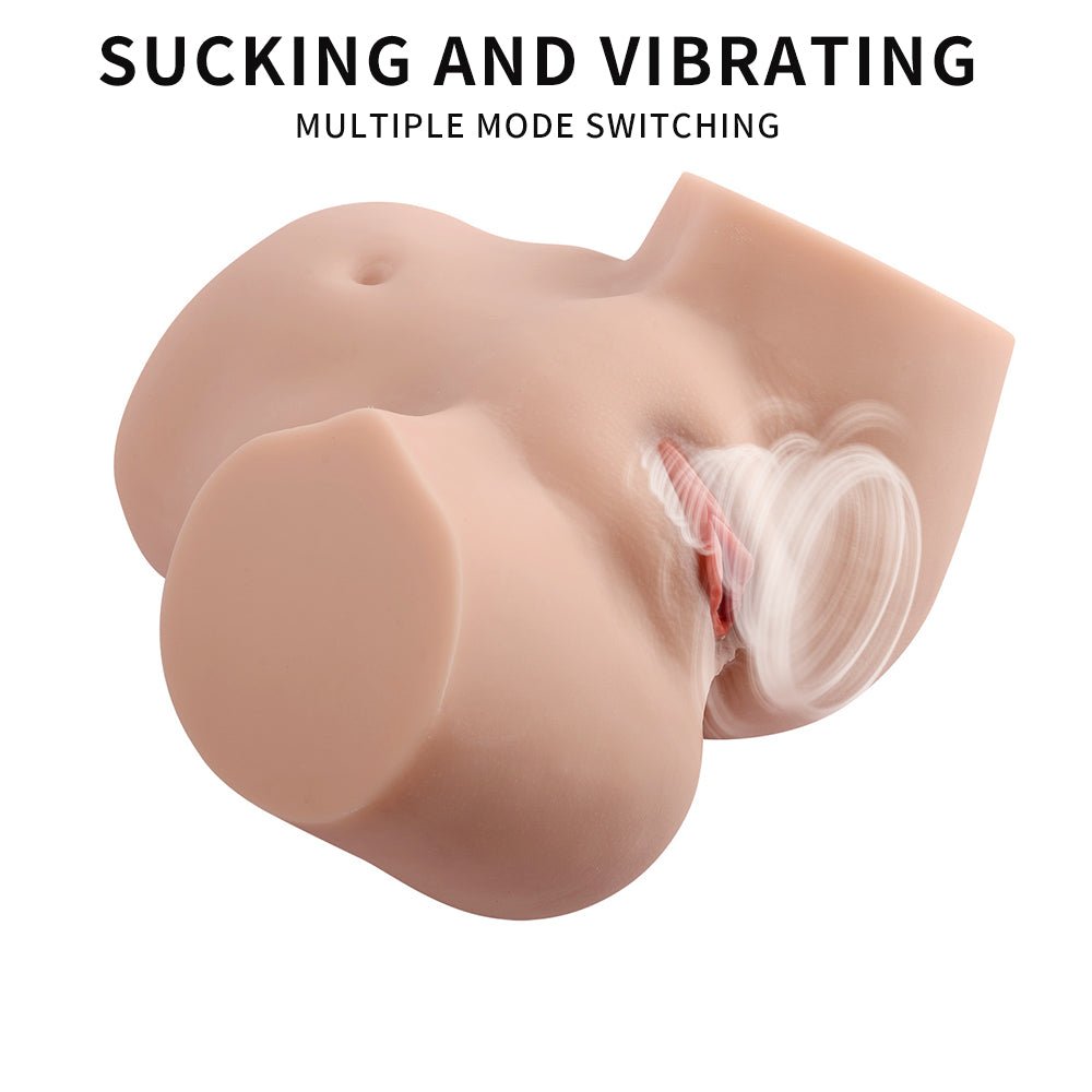 realistic tpe flesh manual multi functional female sex doll with vibration and suction functions