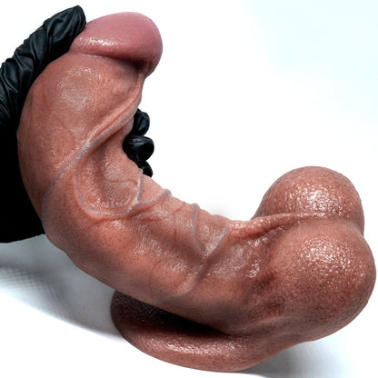 Realistic Veined Silicone Dildo with Suction Base - Nightloom Sex Toy Shop
