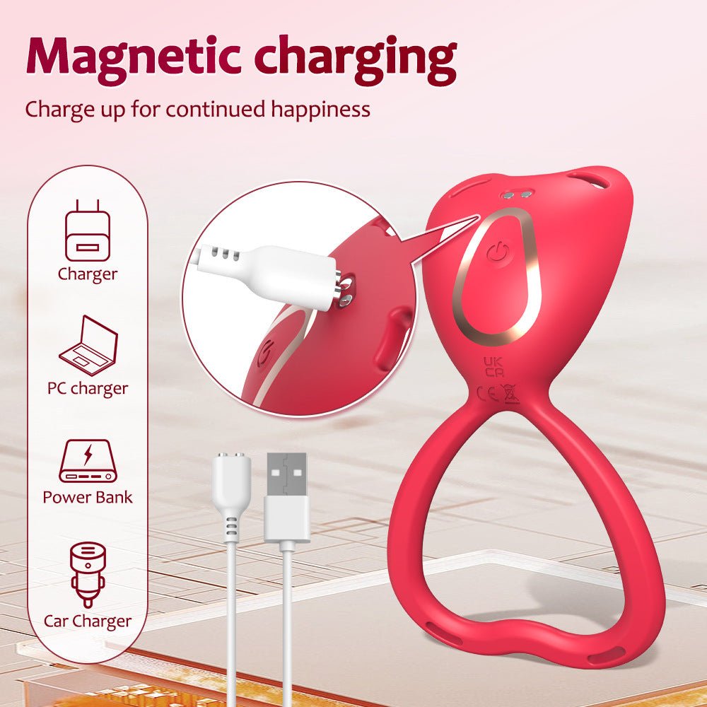 Rechargeable Silicone Wearable Vibrator with Remote Control & Ergonomic Ring Design - Nightloom Sex Toy Shop