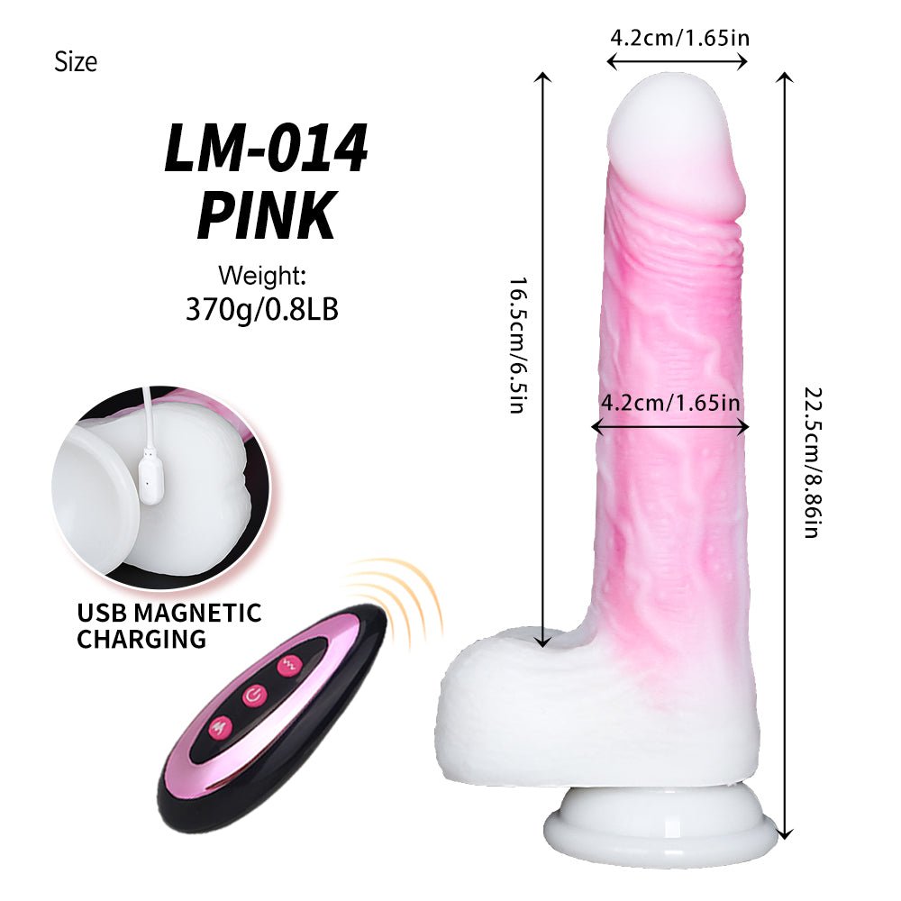 Rechargeable Vibrating Silicone Dildo with Suction Cup - Nightloom Sex Toy Shop