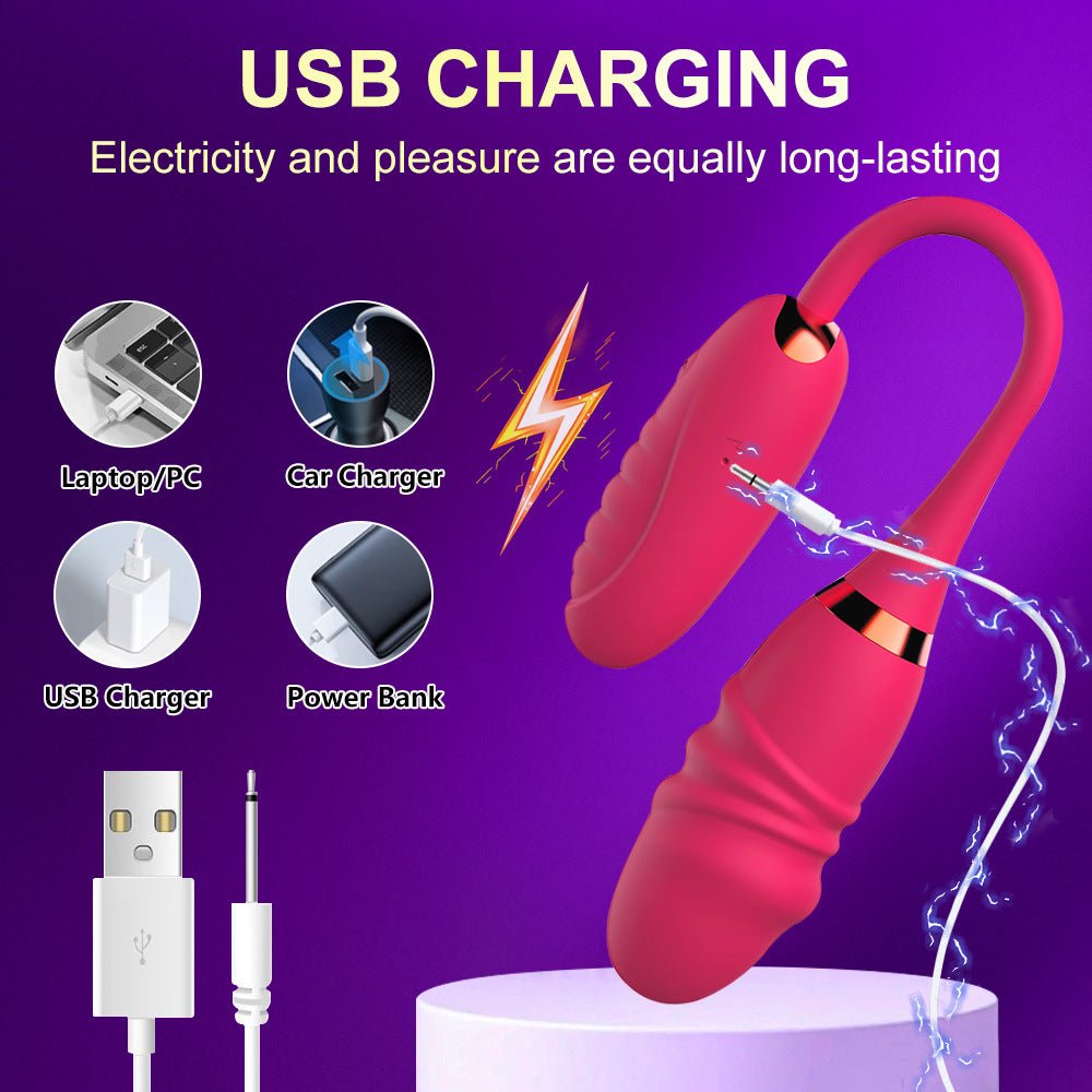 red double vibrating egg app controls female vibrator usb rechargeable