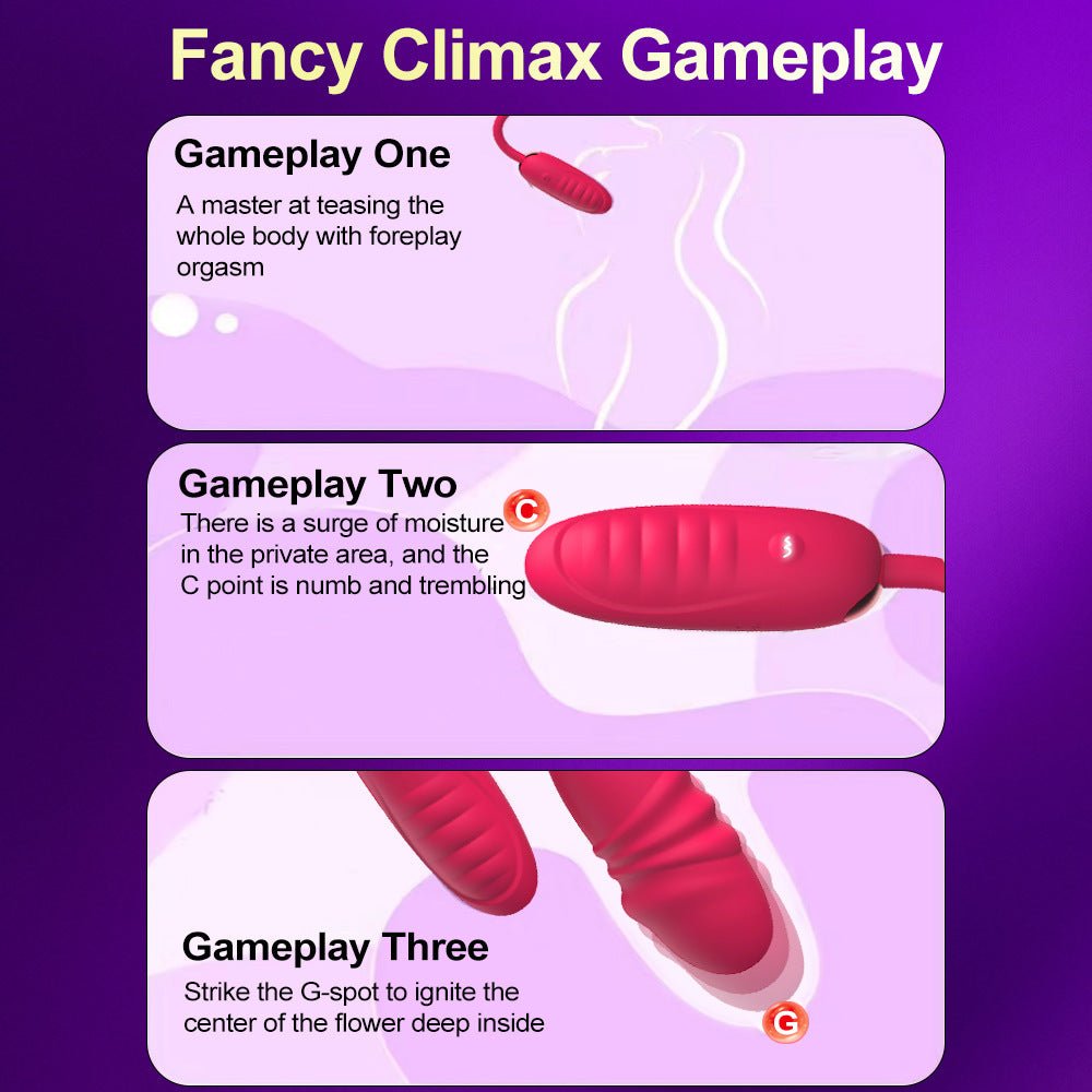 red double vibrating egg app controls female vibrator with three different stimulation modes