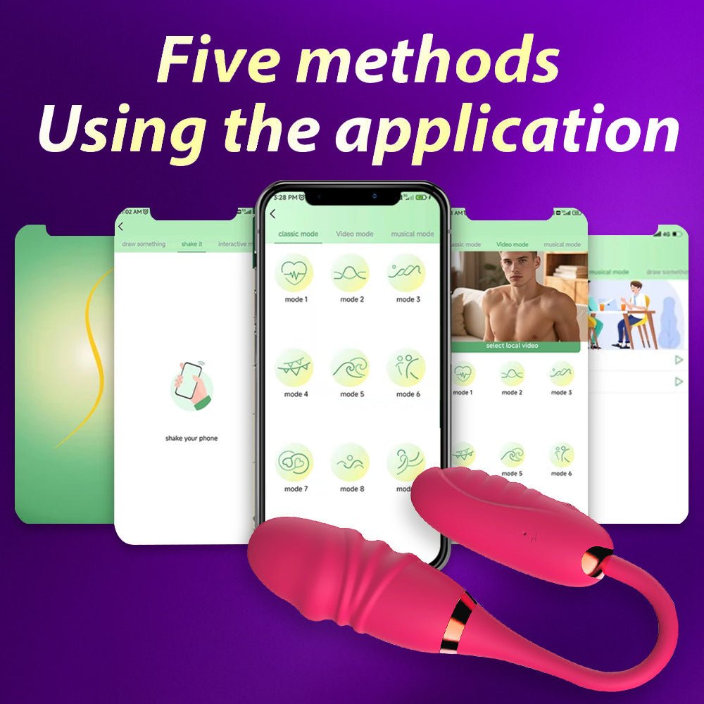 red double vibrating egg app controls female vibrator with five app control modes