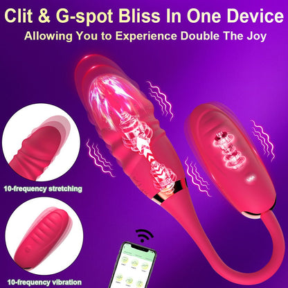 red double vibrating egg app controls female vibrator supports simultaneous stimulation of A, U, and G spots