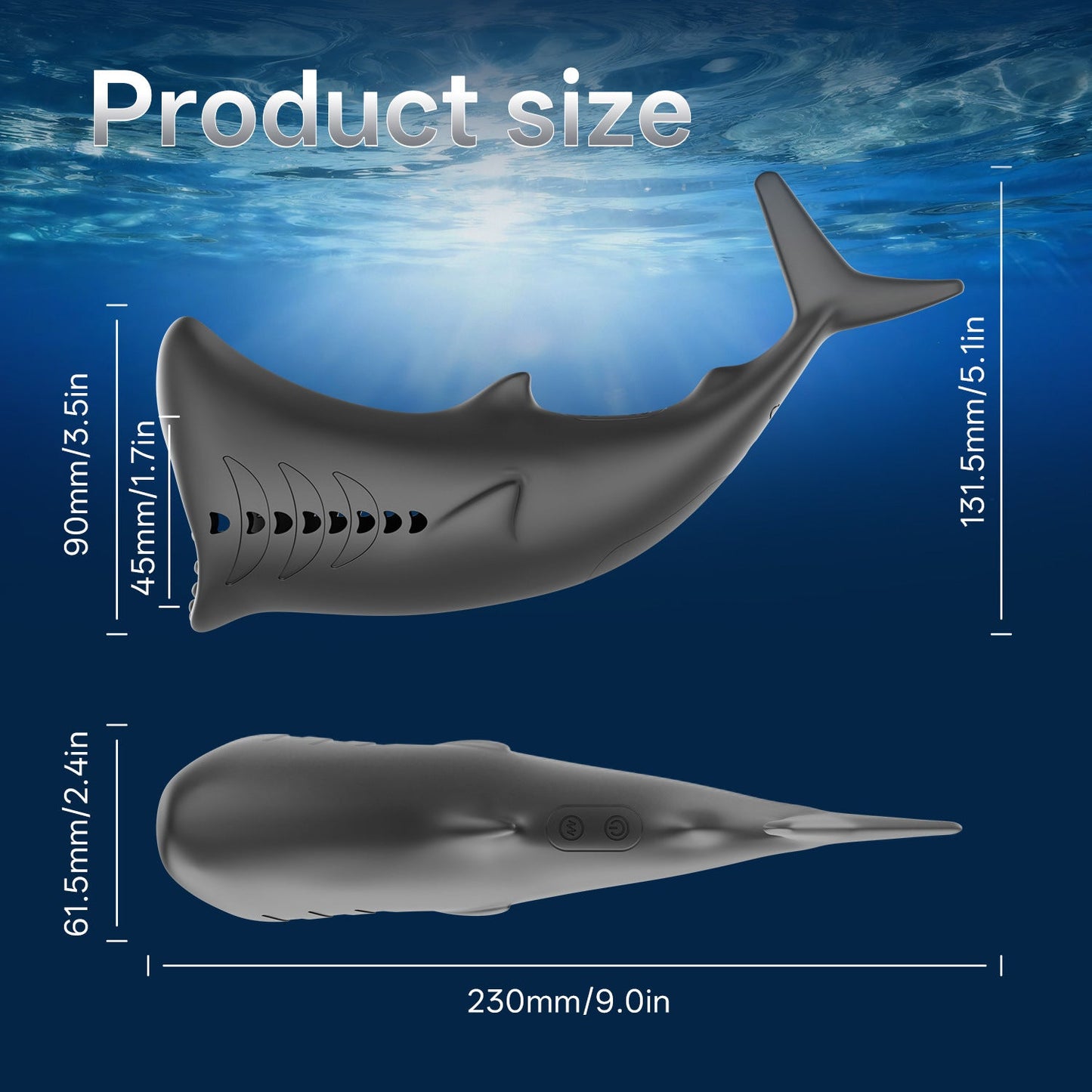 Shark Shape Rechargeable Silicone Vibration Male Stroker - Nightloom Sex Toy Shop