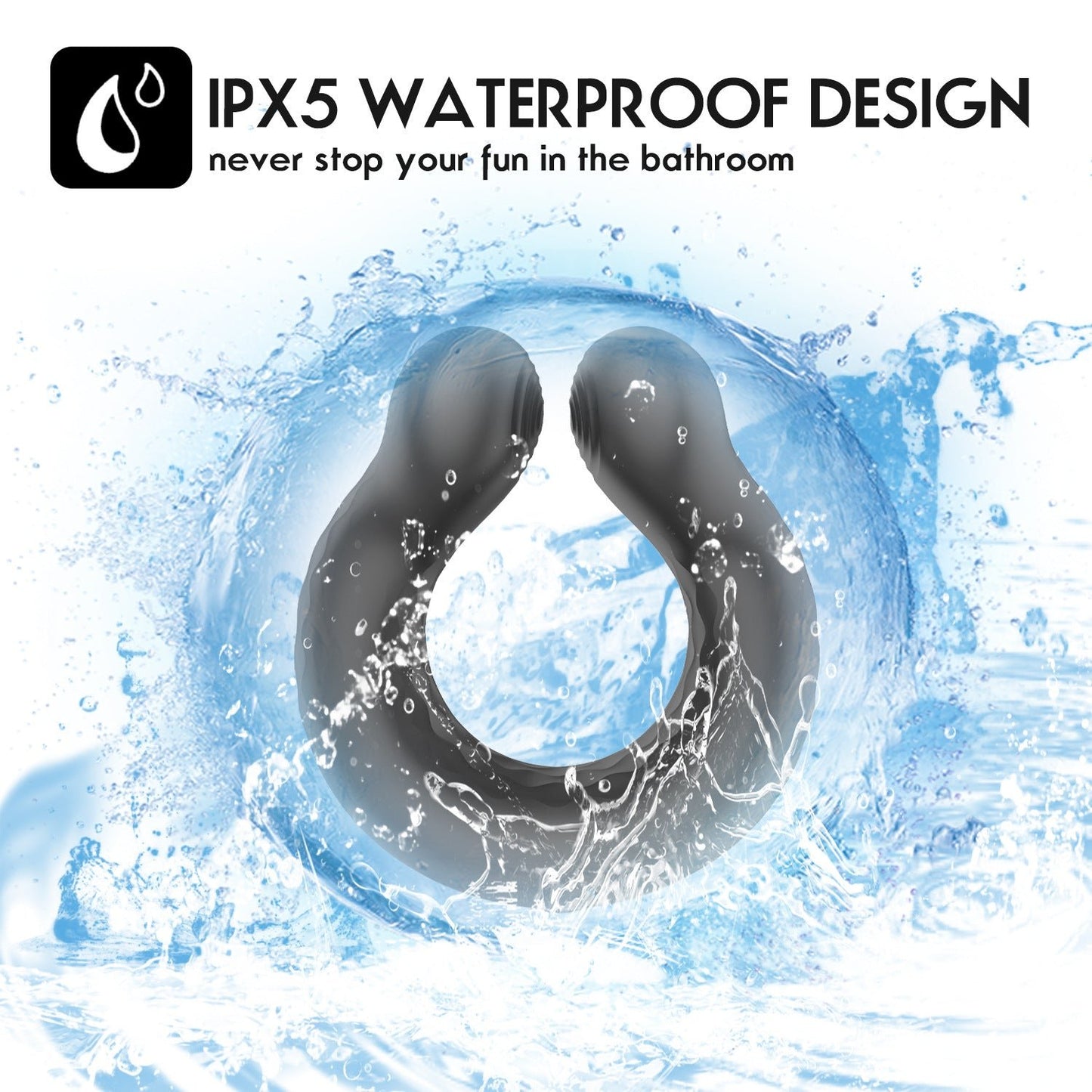 Smart App - Controlled Vibrating U - Ring with Dual Motor Stimulation - Nightloom Sex Toy Shop