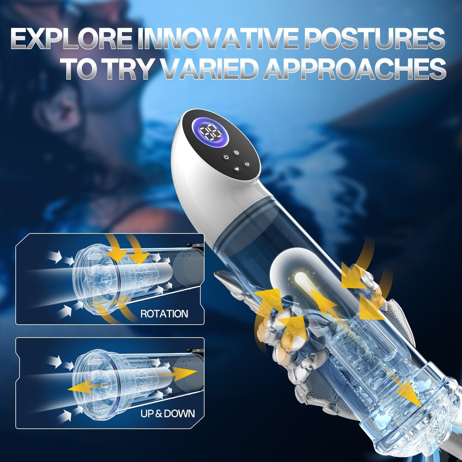 Smart Control Vacuum Erection Pump Cup (LingControl Cup) Digital Display Penis Pump with Adjustable Suction - Nightloom Sex Toy Shop