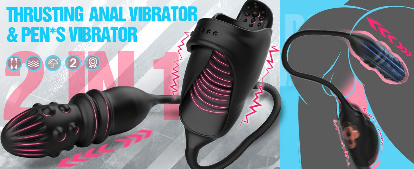 Smart Dual - Action Vibrating Plug with Flexible Tail & Intelligent Motion Control - Nightloom Sex Toy Shop