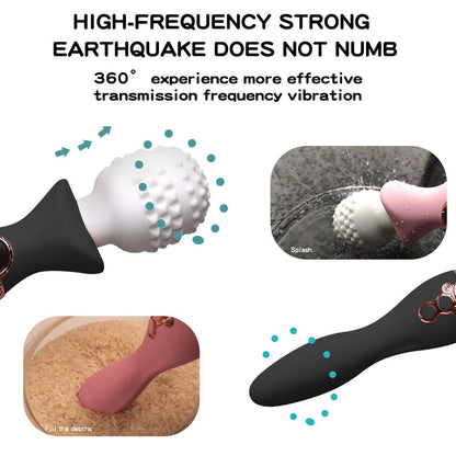 The high-frequency vibrations of the spherical massage head female vibrator provide precise pleasure