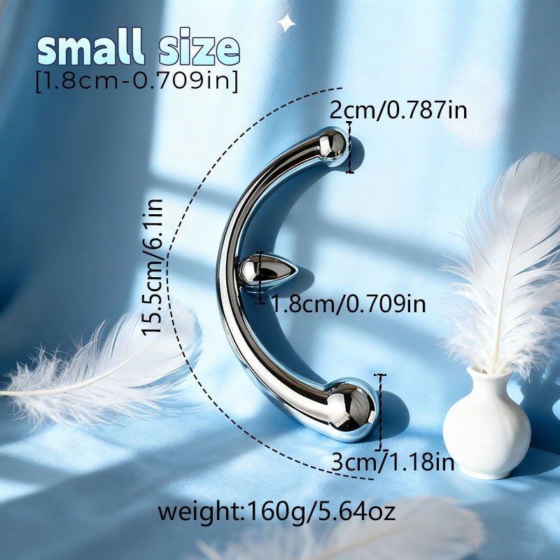 Stainless Steel Double - Ended Curved Plug - Nightloom Sex Toy Shop