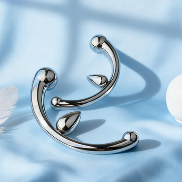 Stainless Steel Double - Ended Curved Plug - Nightloom Sex Toy Shop