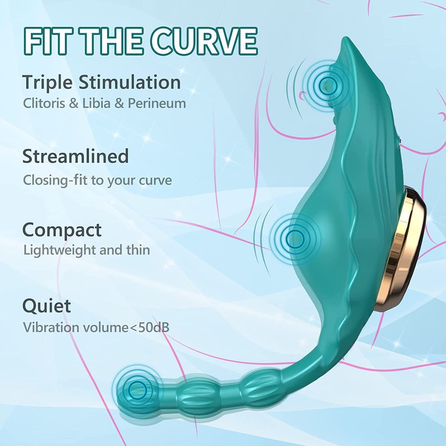 streamline design coverage app controls clitoral suction female vibrator stimulates multiple sensitive areas with noise below 50db