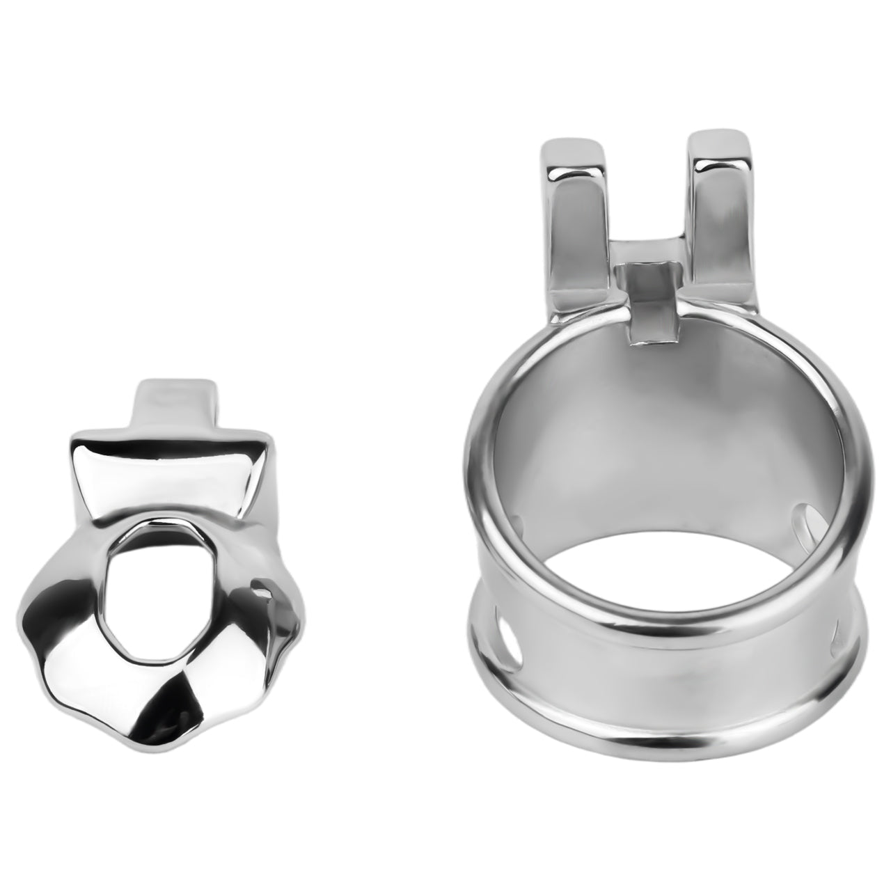 Super Short Male Chastity Device Set - Ultra - Compact Ventilated Metal Cage - Nightloom Sex Toy Shop