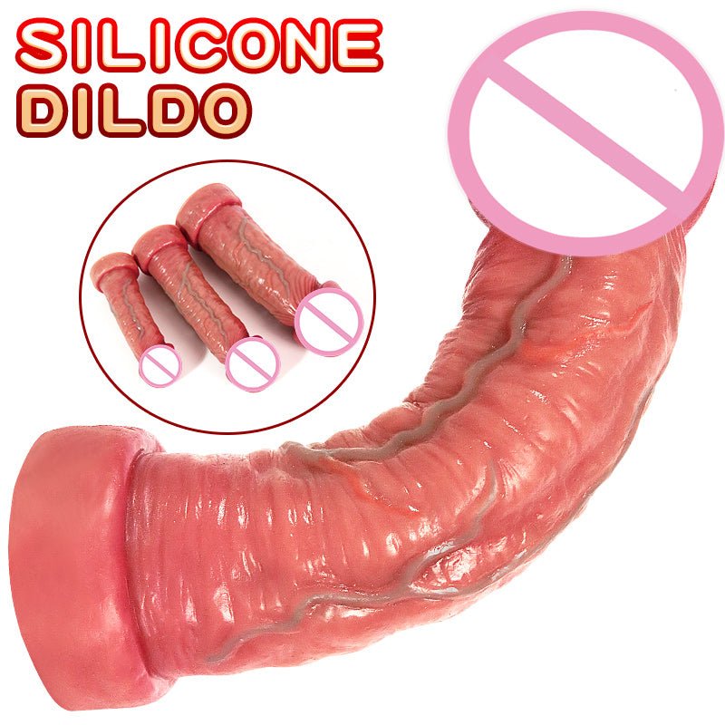 Ultra Realistic Silicone Dildo with Detailed Veined Texture and Secure Suction Base - Nightloom Sex Toy Shop