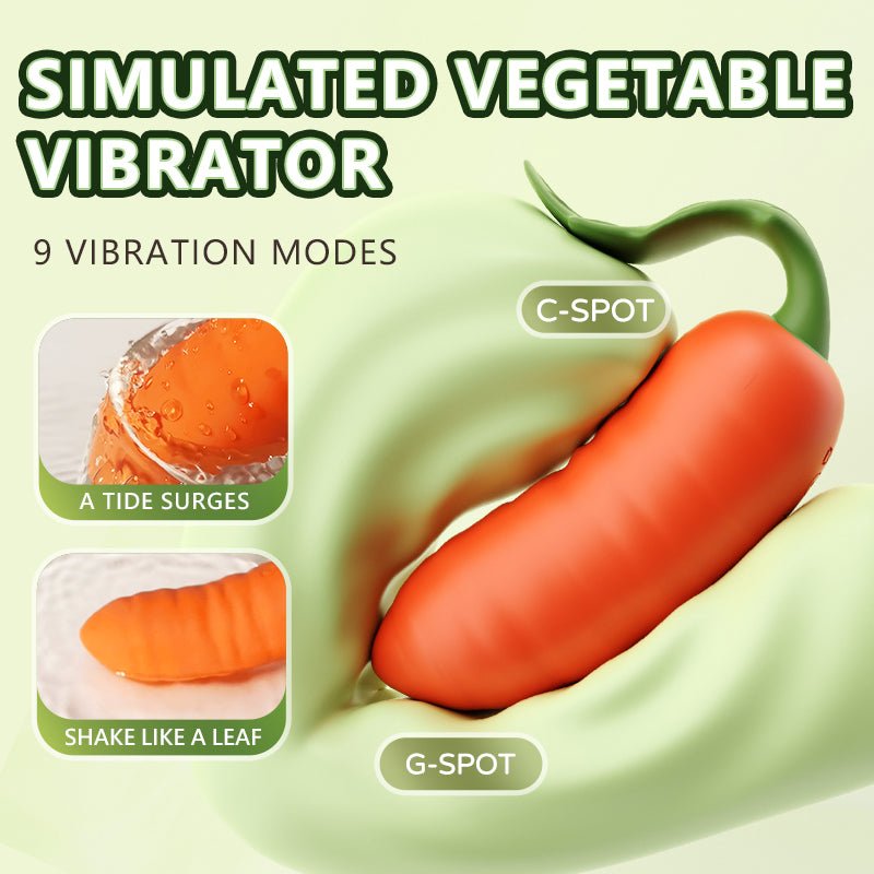 The vegetable-themed app controls a female vibrator with nine vibration frequencies.