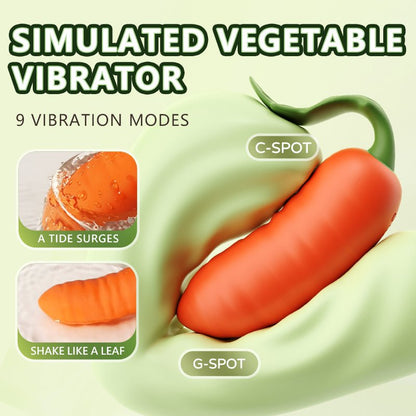 The vegetable-themed app controls a female vibrator with nine vibration frequencies.