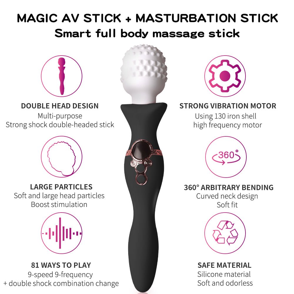 Velvet Touch Textured Wand Massager - Nightloom Sex Toy Shop