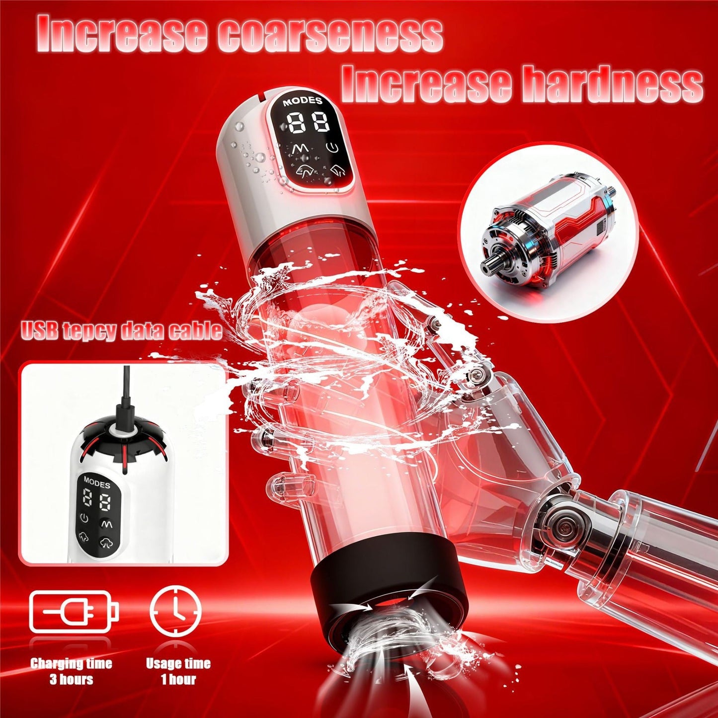 The white handheld electric multifunctional male masturbator can improve penile rigidity