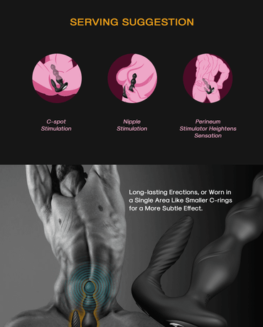 Wireless Remote Control Dual - Motor Vibrating Anal Plug with Perineal Stimulator - Nightloom Sex Toy Shop