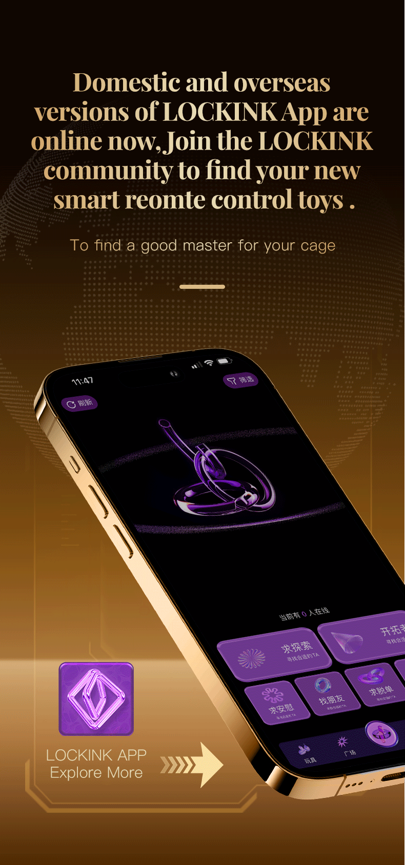 Bluetooth Chastity Device with Electric Pulse & Remote App Control